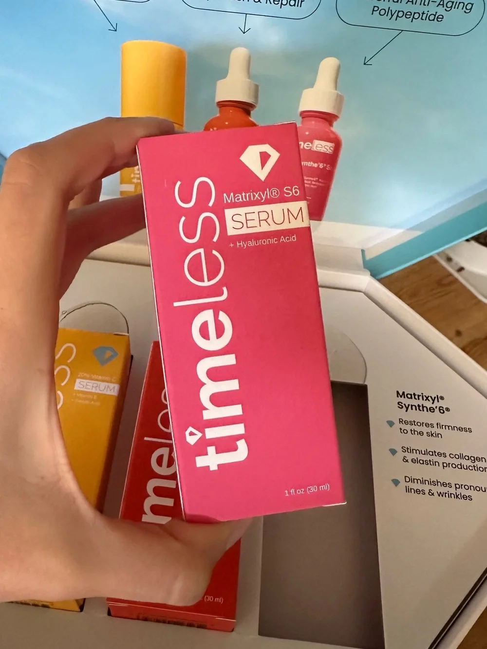 NIB Timeless Skincare Vitamin C + CoQ10 Serum Set — Yellow, Orange & Pink